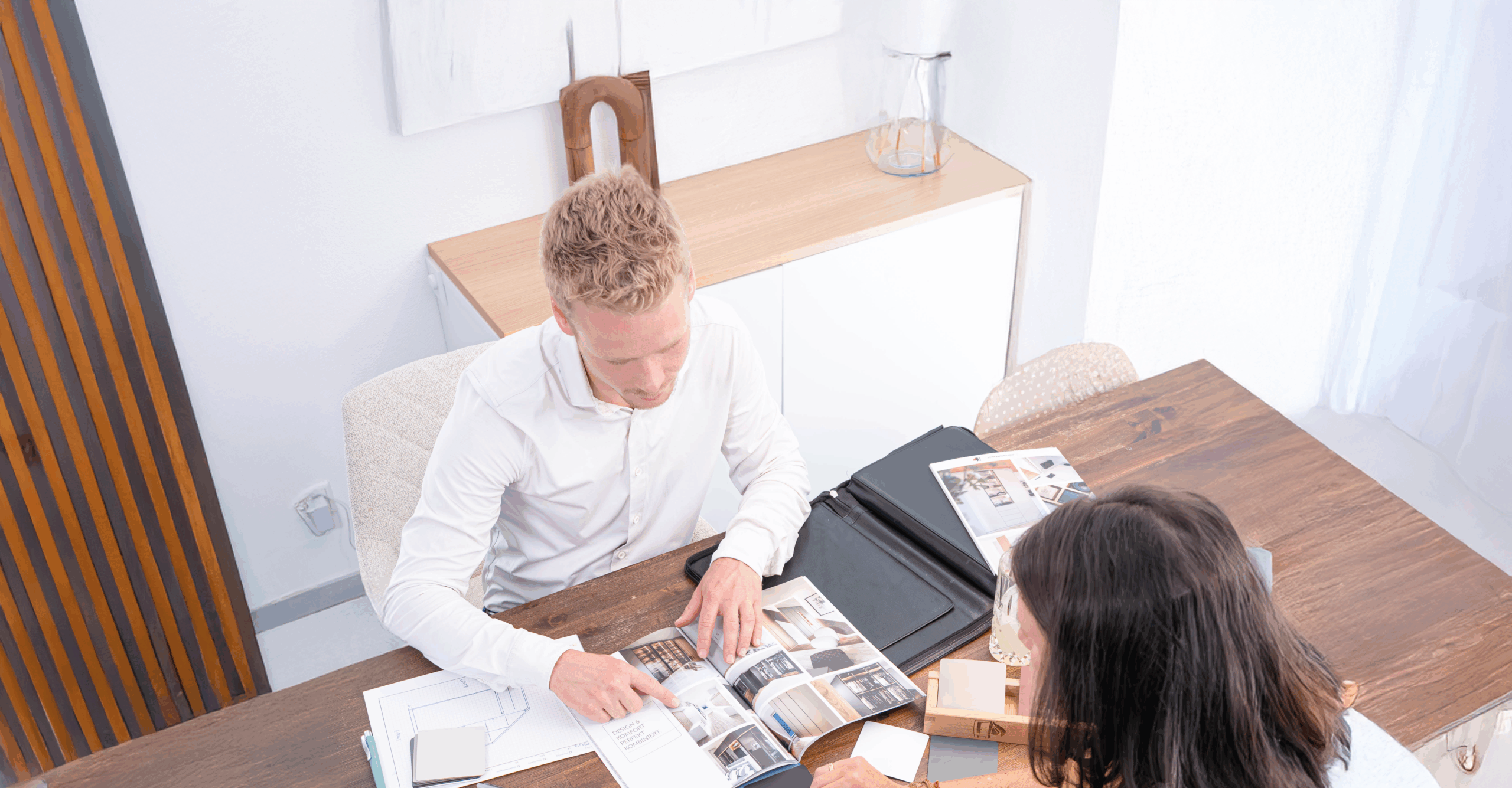 Planningsvergadering met klant