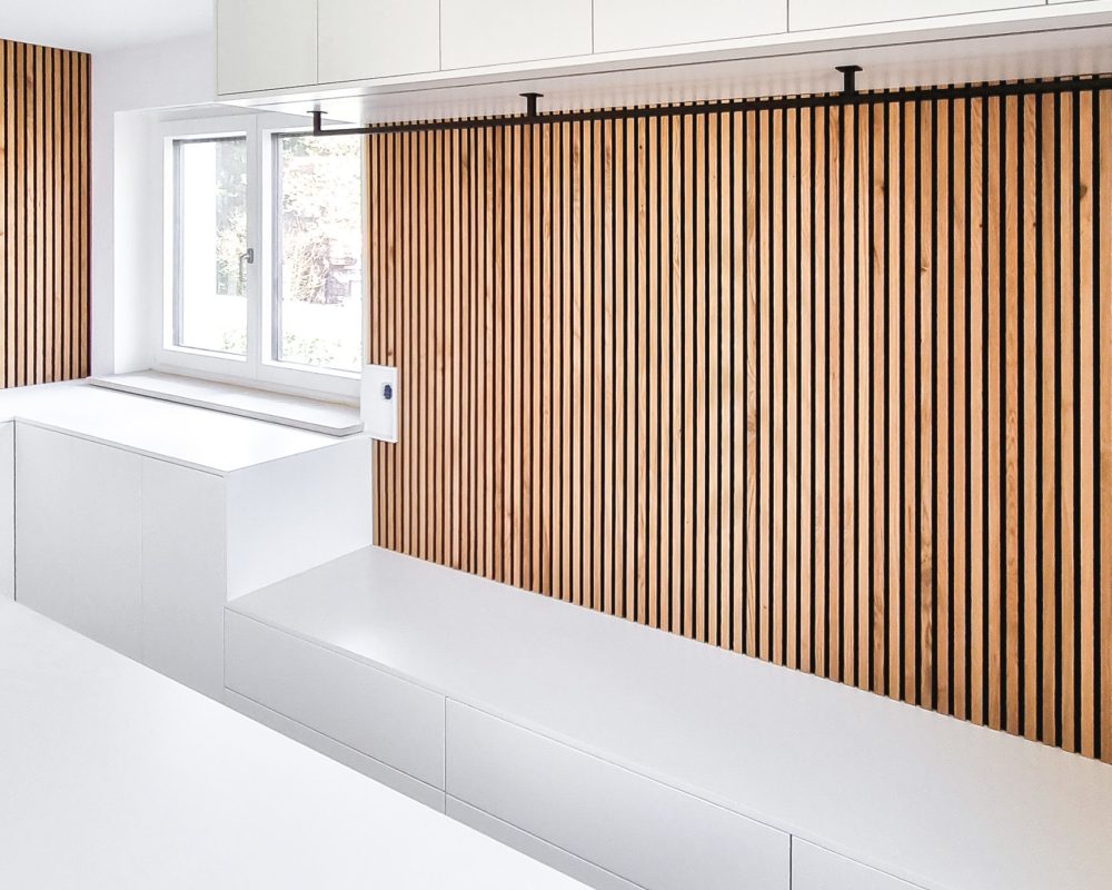Kleedkamer - wit met Woodup en spiegelpaneel
