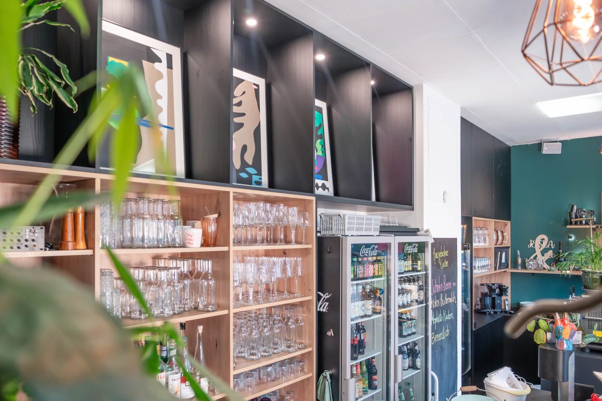 Barinrichting zwart structuur eiken Overzicht