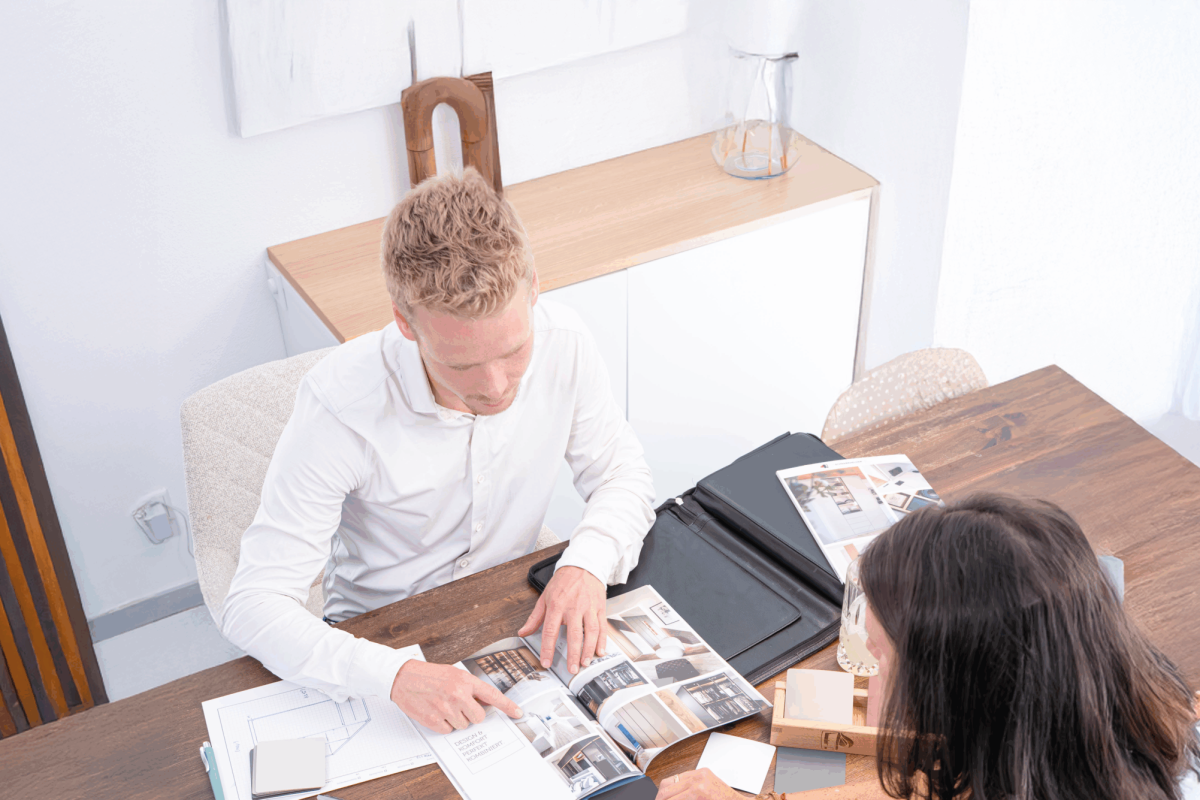 Planningsvergadering met klant