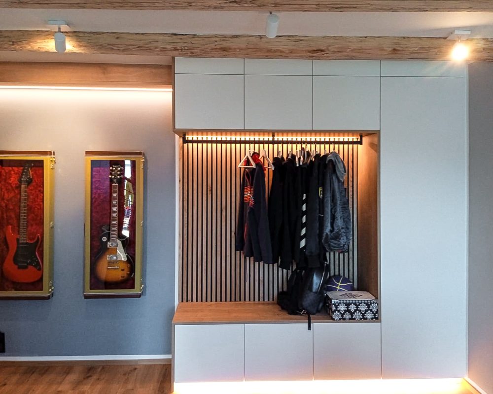 Garderobe met LED-verlichting